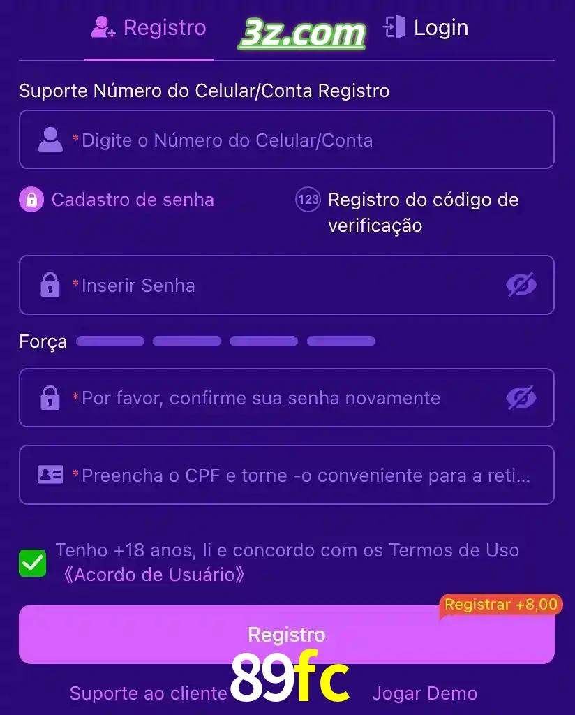 bonus de cadastro imediato